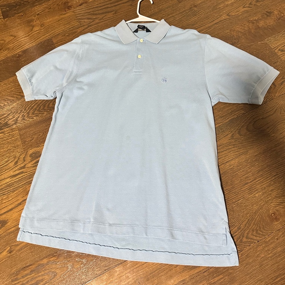 Men’s Medium Brooks Brothers solid blue Polo style occasion shirt/dress shirt